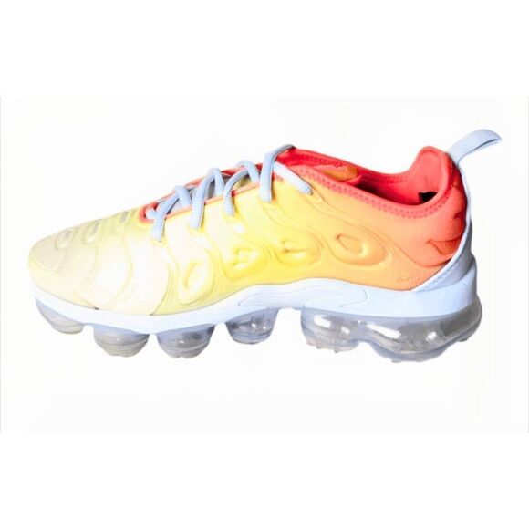 NIKE Air VaporMax Plus "Opti Yellow Laser Crimson' Running Shoes Size 7.5 - Picture 6 of 9